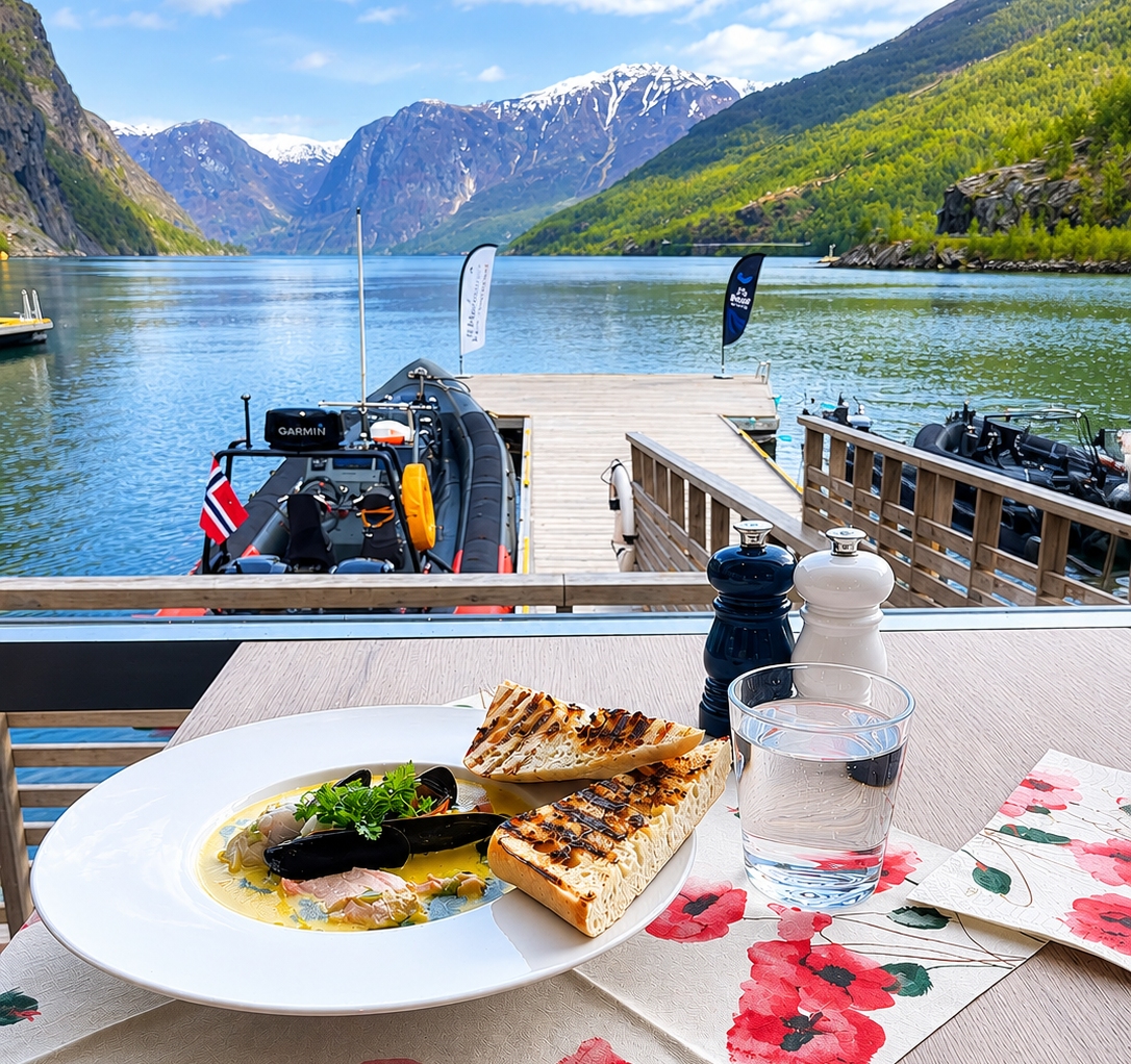 Local fish soup Flåm Marina